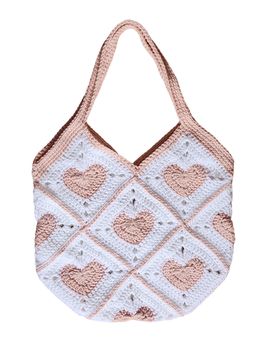 Pink Heart Tote Bag