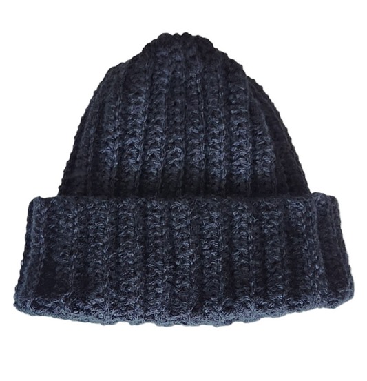 Black Crochet Beanie