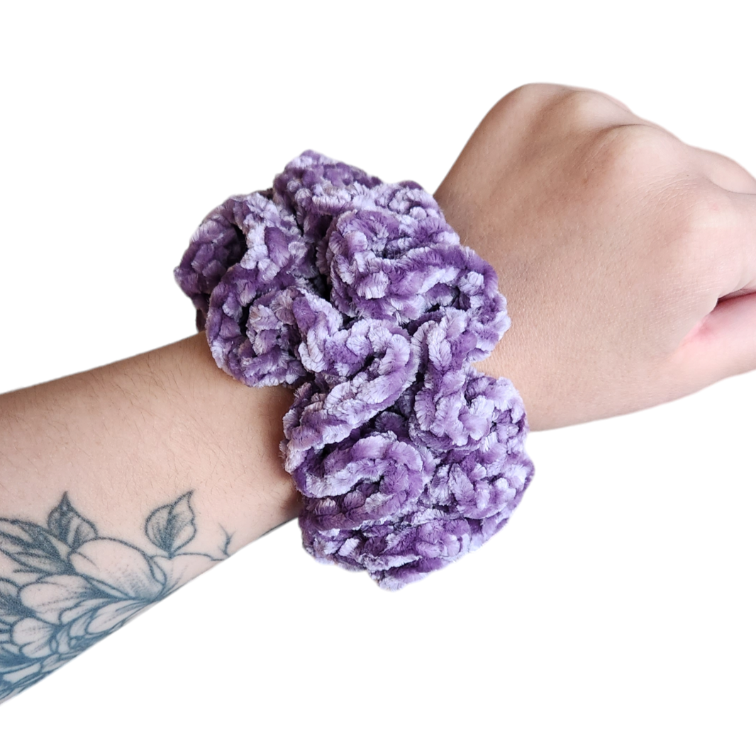 Gray Orchid Velvet Scrunchies 2pk