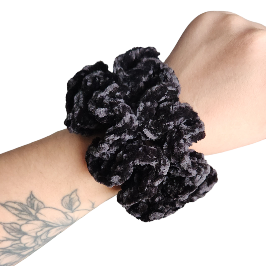 Black Velvet Scrunchies 2pk