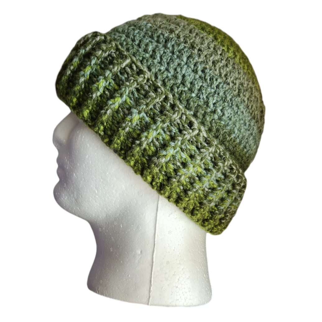 Green Men's Crochet Beanie