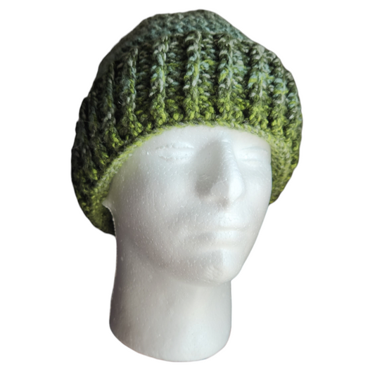 Green Men's Crochet Beanie