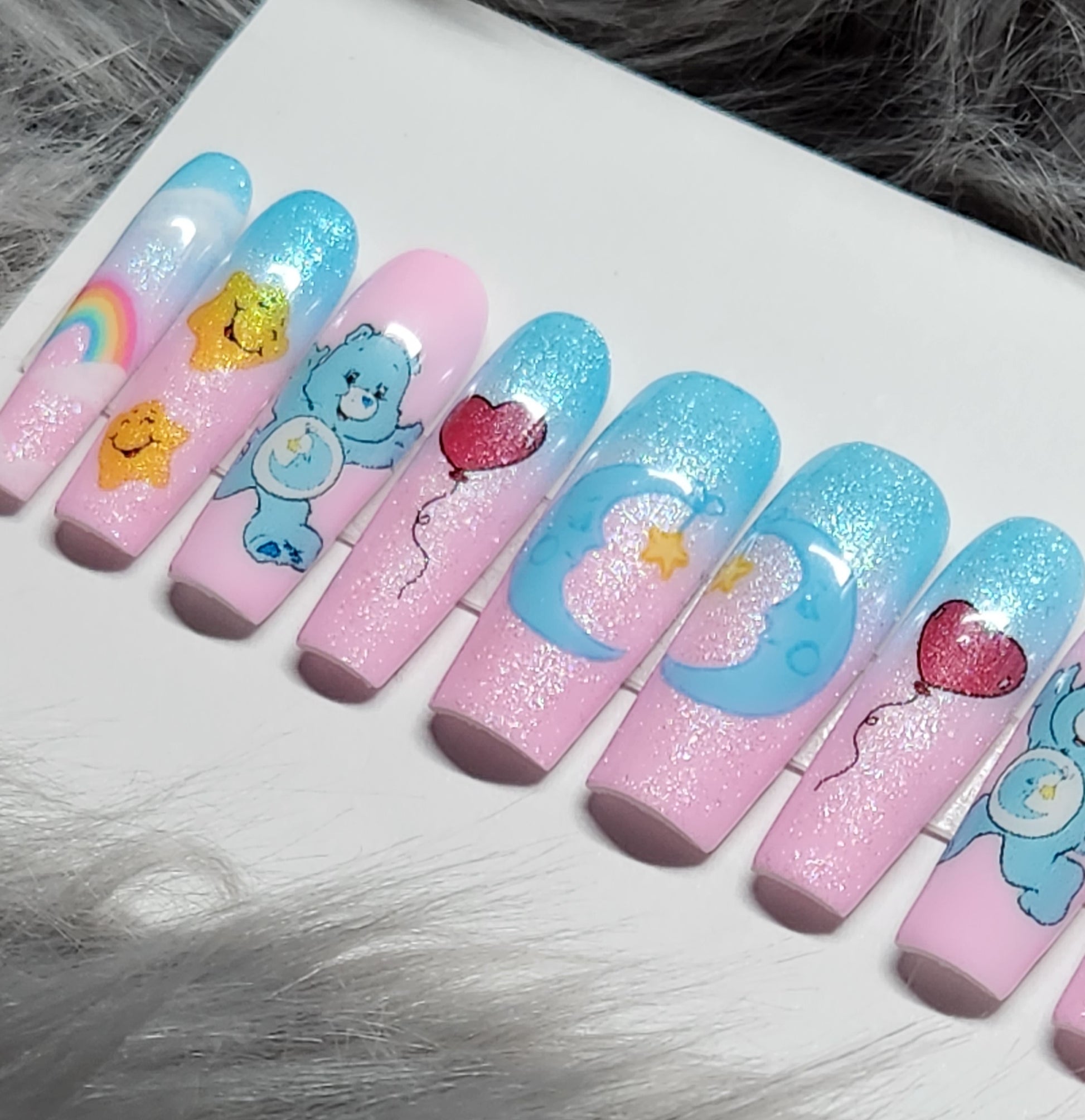 Bedtime Bear Care Bear Press On Nails