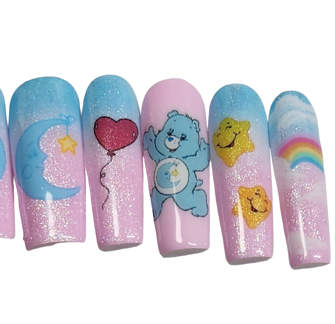 Bedtime Bear Care Bear Press On Nails